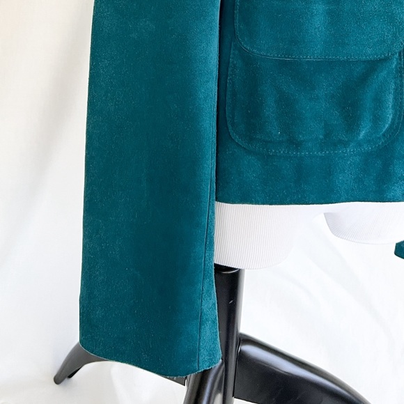 Ann Taylor Turquoise Suede Jacket M - Picture 5 of 13